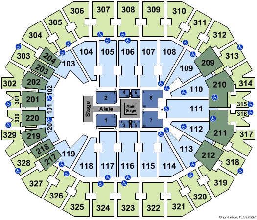 KFC Yum! Center Seating Chart