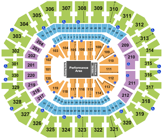KFC Yum! Center Seating Chart: PBR