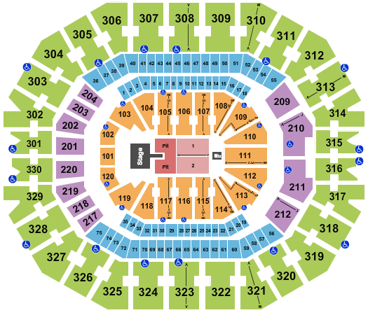 KFC Yum! Center Seating Chart: Parker McCollum