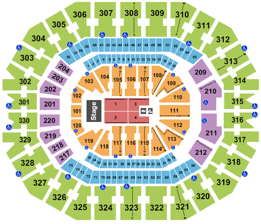 KFC Yum! Center Seating Chart: Pentatonix