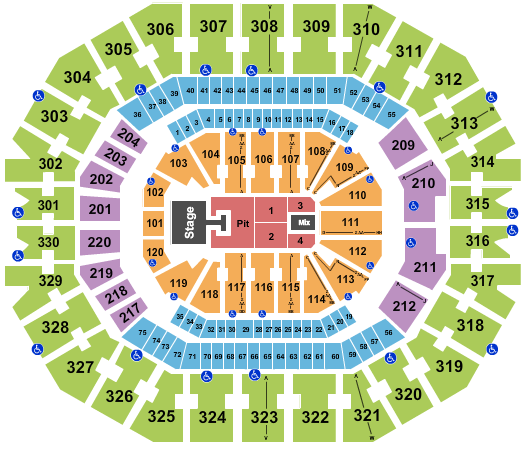 KFC Yum! Center Seating Chart: Riley Green