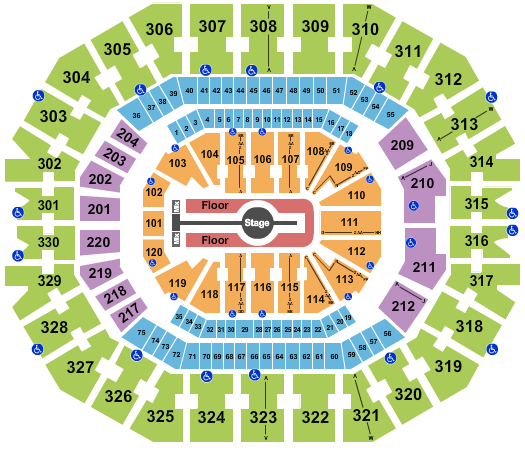 KFC Yum! Center Seating Chart: Rod Wave