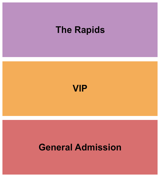 Kanawha Plaza Seating Chart: VIP/The Rapids/GA