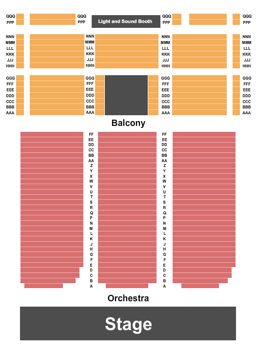 Kannapolis Performing Arts Center Seating Chart: Endstage