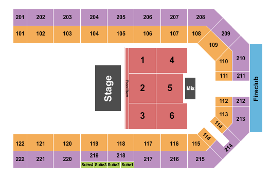 Kansas Star Event Center - Arena Seating Chart: Half House