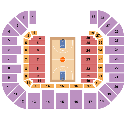 Kaplan Arena Seating Chart: Basketball