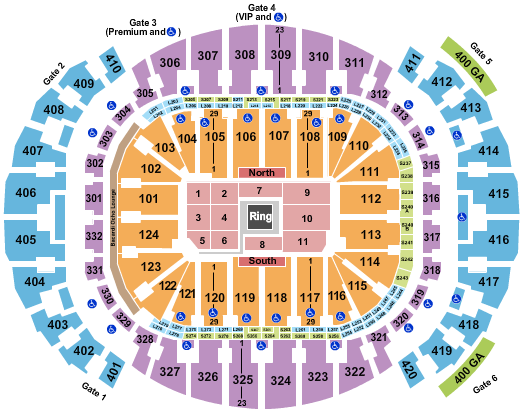 Kaseya Center Seating Chart: Boxing