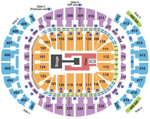 Kaseya Center Seating Chart: Dua Lipa