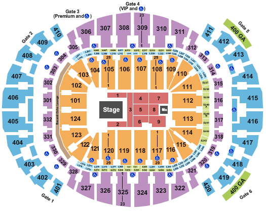 Kaseya Center Seating Chart: Elevation Worship