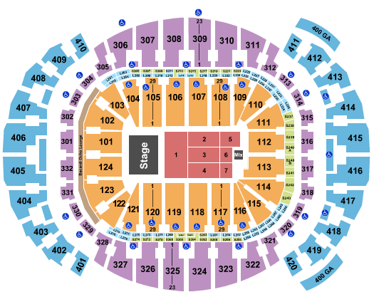 Kaseya Center Seating Chart: Endstage 6