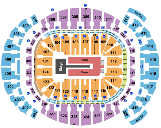 Kaseya Center Seating Chart: Florence and The Machine