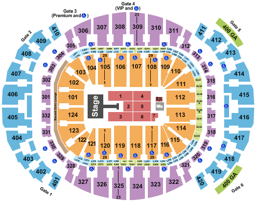 Kaseya Center Seating Chart: Jonas Brothers
