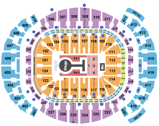 Kaseya Center Seating Chart: Peso Pluma 2