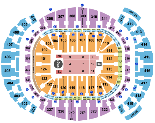 Kaseya Center Seating Chart: Zayn