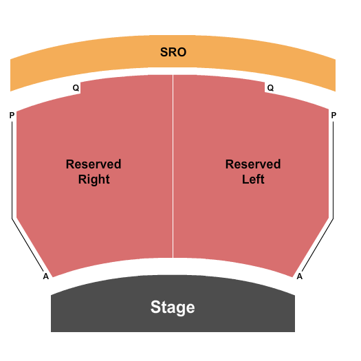 Kauai Community College Performing Arts Center Seating Chart: Endstage with SRO