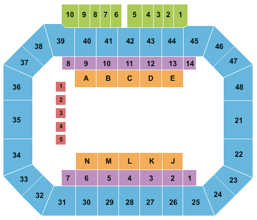 Kay Yeager Coliseum Map