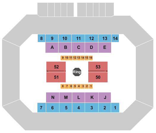 Kay Yeager Coliseum Seating Chart: MMA 2