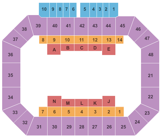Kay Yeager Coliseum Map