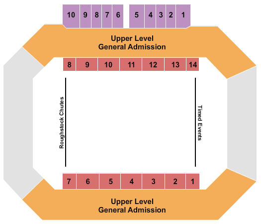 Kay Yeager Coliseum Seating Chart: Rodeo with GA