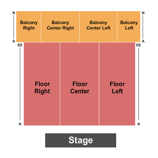 Keefe Center For The Arts Seating Chart: Endstage