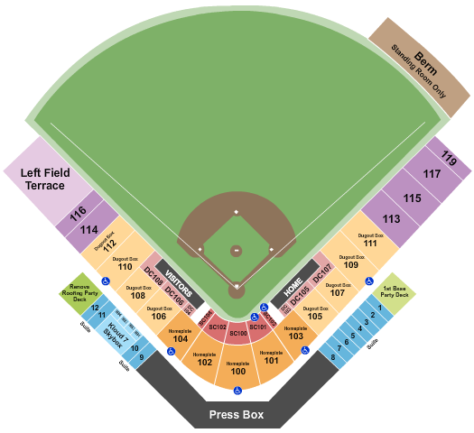 Keesler Federal Park Seating Chart: Baseball