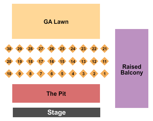 Kegs Canalside Events Center Seating Chart: Endstage Pit