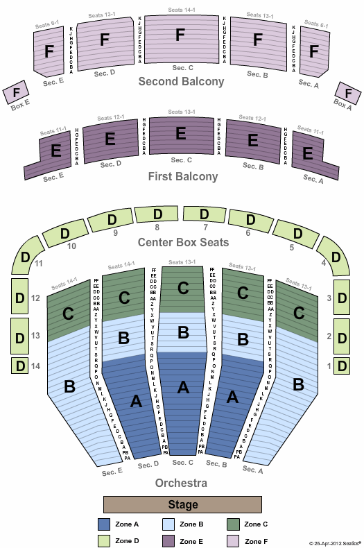 Keller Auditorium Seating Chart