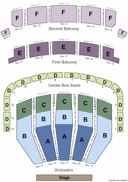 Keller Auditorium Seating Chart