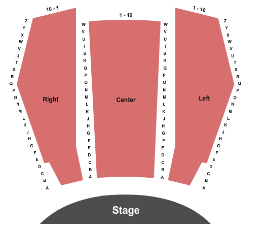 Kelowna Community Theatre Seating Chart: End Stage