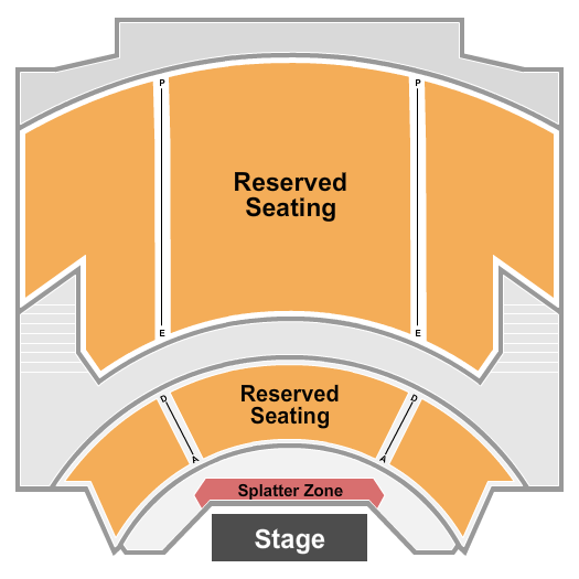 Kelsey Theatre At Mercer Seating Chart: Endstage Splatter Zone