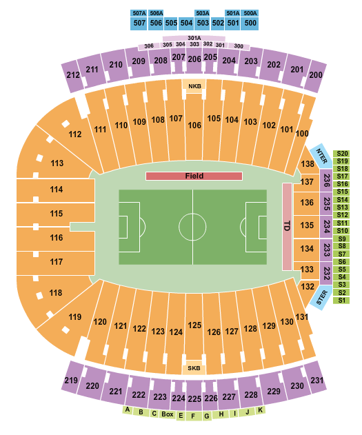 Kenan Memorial Stadium Seating Chart