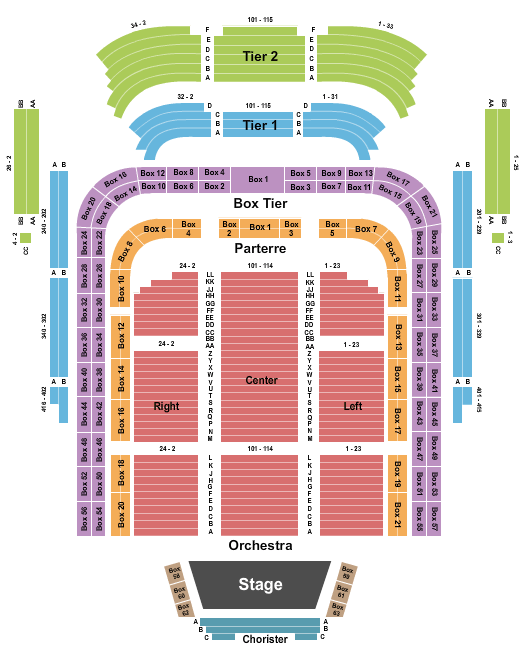 Diamonstein Concert Hall Seating Chart