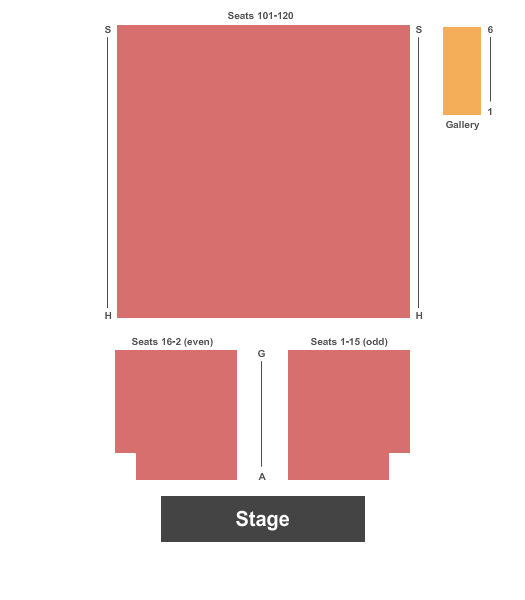 Kennedy Center Family Theater Seating Chart: End Stage