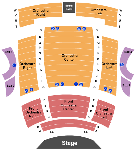 Kennedy Center Terrace Theater Seating Chart: Endstage
