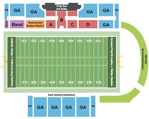Kennedy Field At Audrey J. Walton Stadium Seating Chart: Football