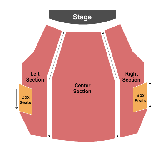 Kenneth J. Minnaert Center for the Arts Seating Chart: End Stage