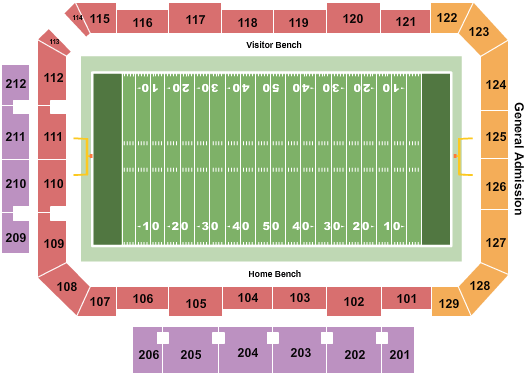 Kenneth P. Lavalle Stadium Map