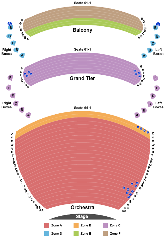 Grand Exposition Hall Seating Chart
