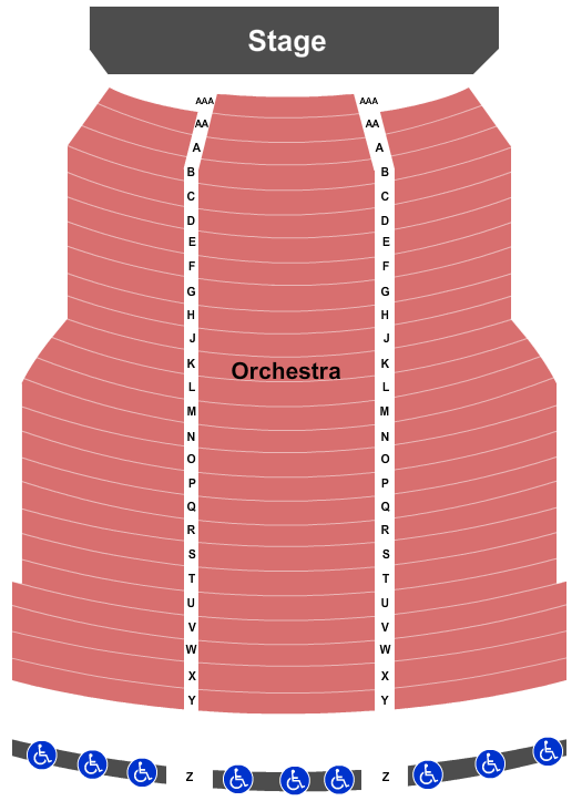 Kentucky Theatre Seating Chart: End Stage