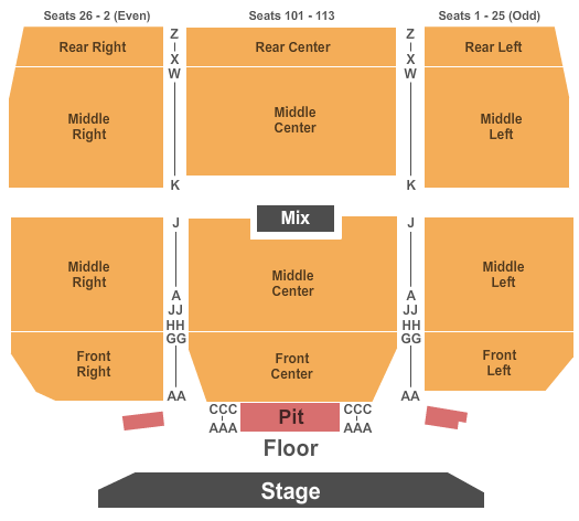 Walker Theater Chattanooga Seating Chart