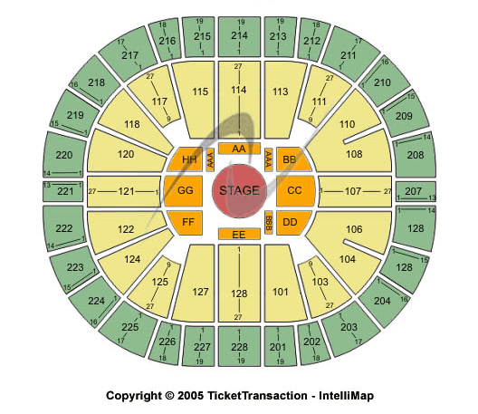 Key Arena Seating Chart: Center Stage