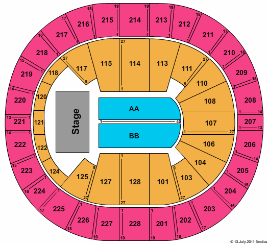 Key Arena Seating Chart