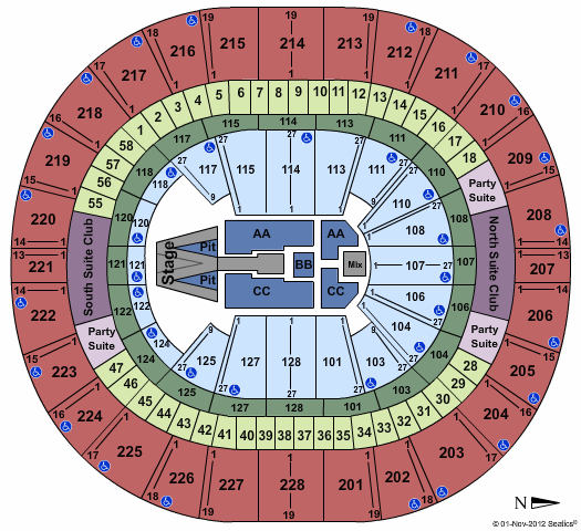 Key Arena Seating Chart