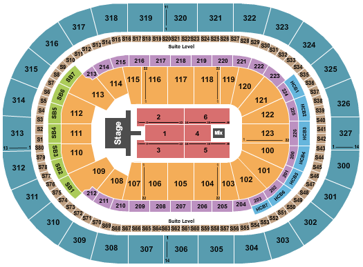 KeyBank Center Seating Chart: Bryan Adams