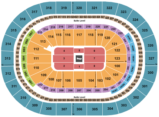 KeyBank Center Seating Chart: Center Stage 2