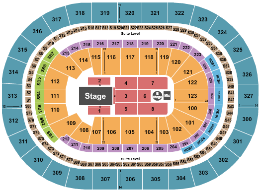 KeyBank Center Seating Chart: Dancing with the Stars 1