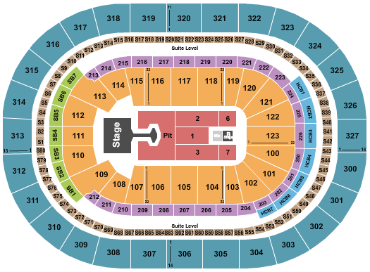 KeyBank Center Seating Chart: Disturbed