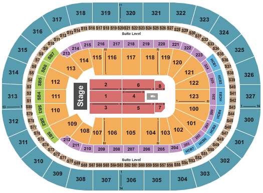 KeyBank Center Seating Chart: Endstage 4