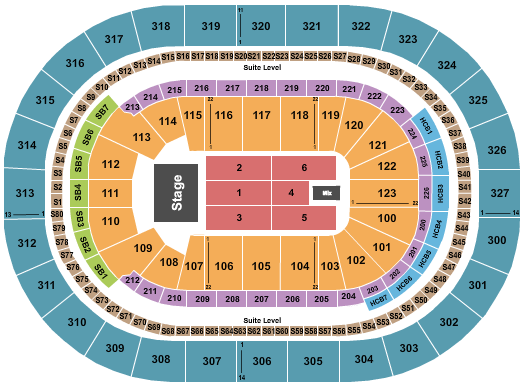 KeyBank Center Seating Chart: Endstage 5