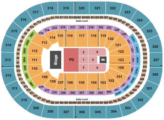 KeyBank Center Seating Chart: Endstage GA Pit